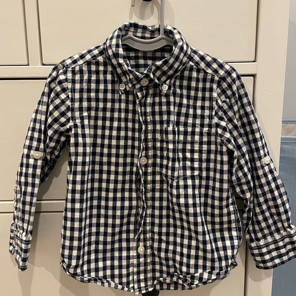 3T Gap Plaid Button Down Shirt